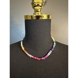 Colorful Rainbow Beaded Necklace